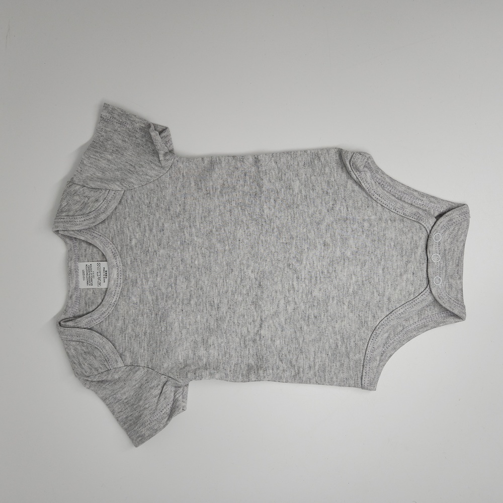 Baby Neutral 9-12 mon Gray Cotton Onesie